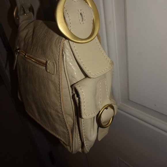 Francesco Biasia Ivory Leather  handbag - Picture 4 of 9